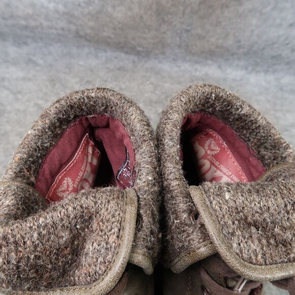 Roxy Shoes Womens 9.5 Bootie Lace Up Block Heel Fold Over Cap Toe Casual Taupe - Picture 16 of 16